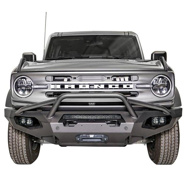 Fab Fours Matrix Front Winch HD Bumper for 2021-2022 Ford Bronco, Black F66-FB21X52521